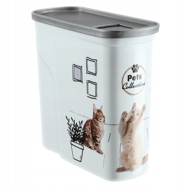 CURVER POJEMNIK NA KARMĘ DLA KOTA SUCHĄ ŻWIREK DO PRZECHOWYWANIA 2L