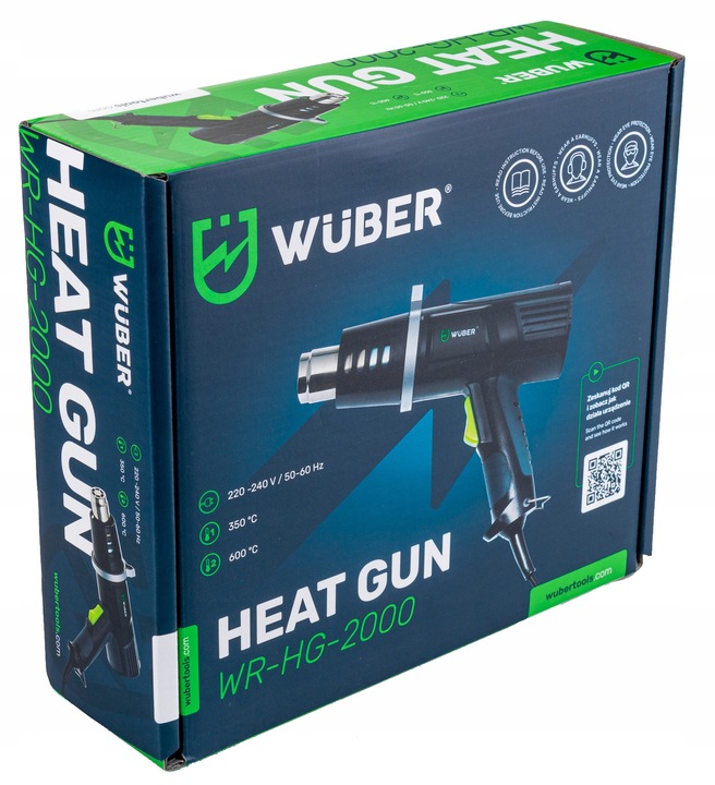 OPALARKA ELEKTRYCZNA MOCNA Z REGULACJĄ 2 BIEGI MAX 600°C + 4 DYSZE