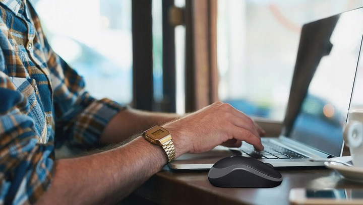 Myszka Bezprzewodowa Logitech M185 Czerwona USB 2.4GHz Optyczna IDEALNA