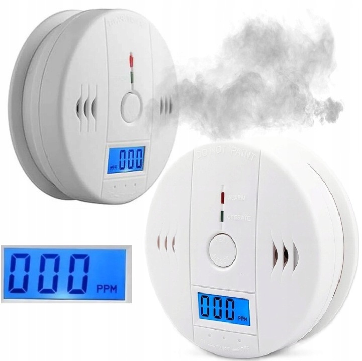 CZUJNIK CZADU TLENKU WĘGLA DETEKTOR CO BEZPRZEWODOWY WYKRYWACZ NA