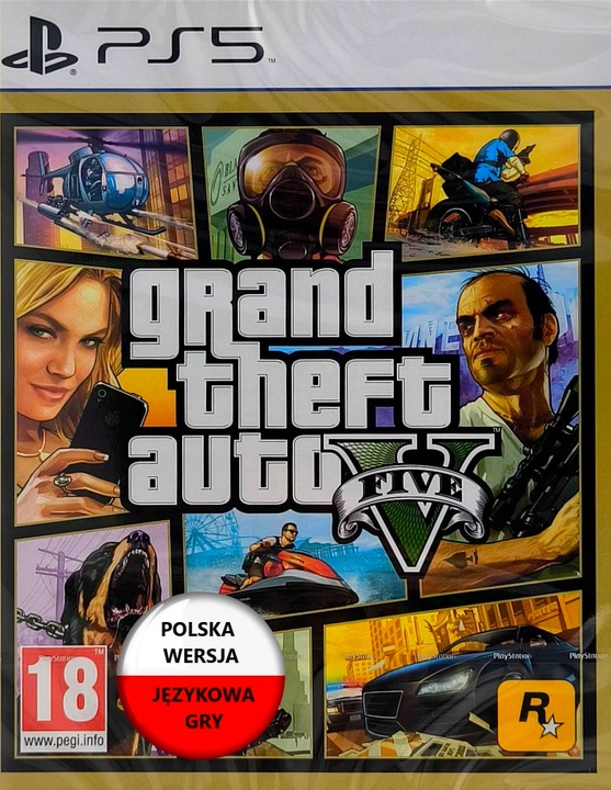 GRAND THEFT AUTO V GTA 5 PL PS5 NOWA