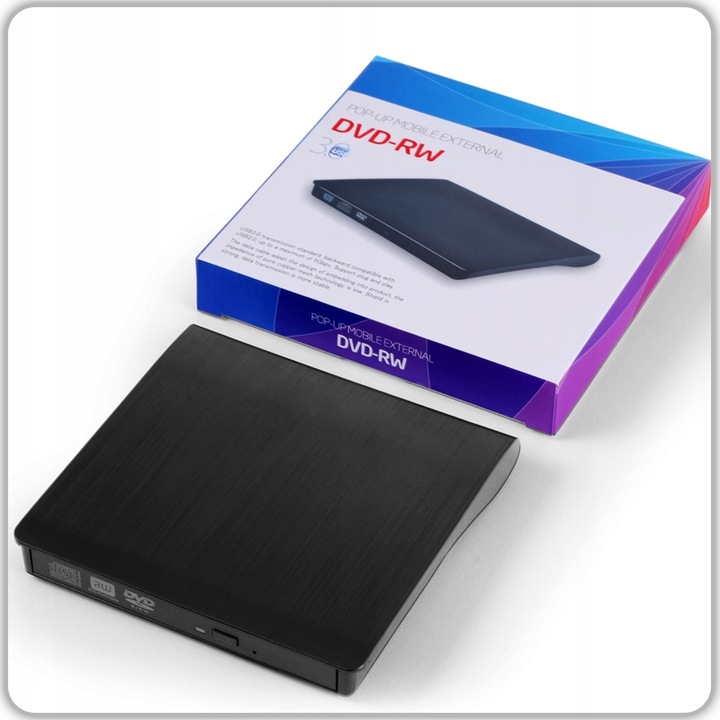 NAPĘD CD-R/DVD-ROM/RW ZEWNĘTRZNY USB 3.0 NAGRYWARKA PRZENOŚNY ODTWARZACZ