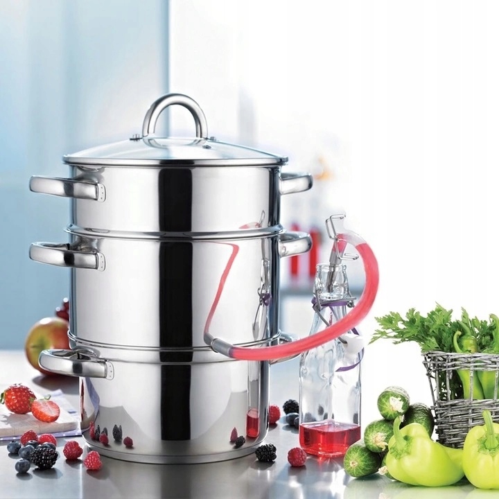 SOKOWNIK 8L GARNEK NA INDUKCJE / GAZ PAROWY ZE STALI NIERDZEWNEJ DO