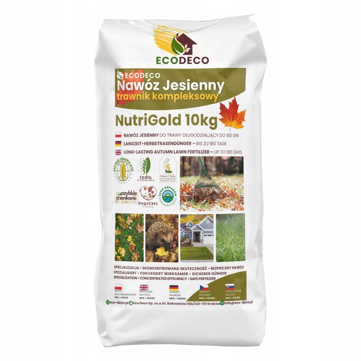 Nawóz Jesienny do Trawy trawnika 10 kg wieloskładnikowy granulowany
