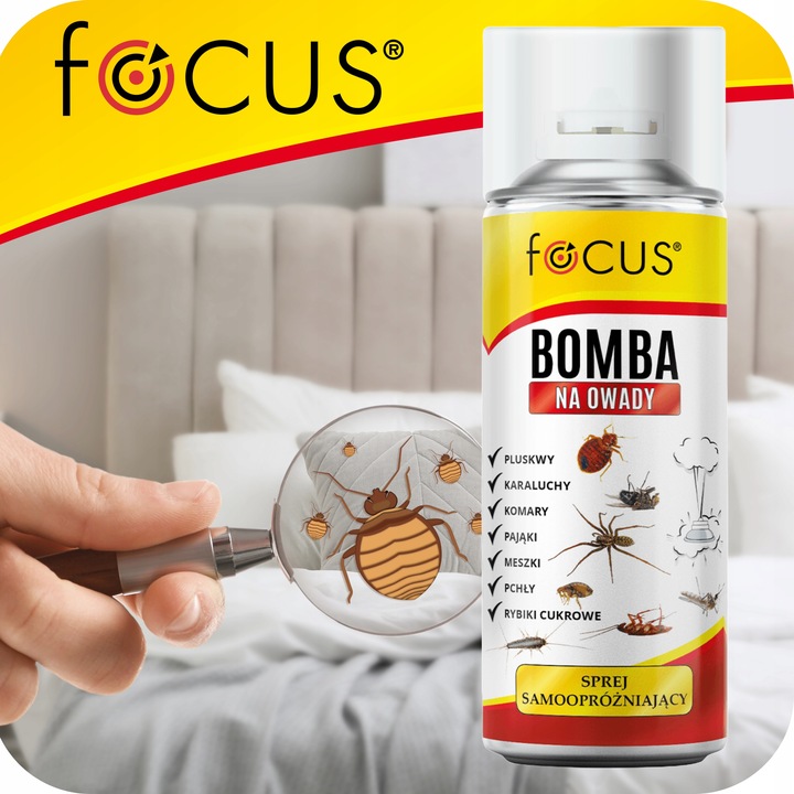 BOMBA NA PLUSKWY MEGA MOCNA DYMNA GRANAT FOGGER ŚRODEK NA OWADY FOCUS