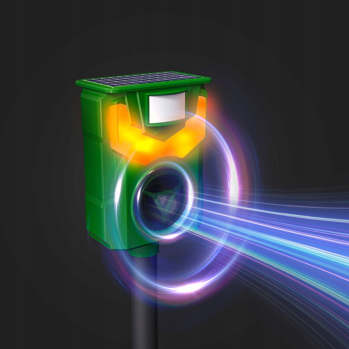 ULTRADŹWIĘKOWY ODSTRASZACZ PSÓW KOTÓW KUN LISÓW DZIKÓW SAREN JELENI NO