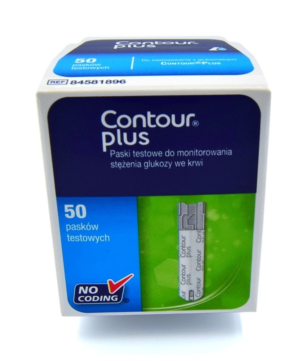 Paski do pomiaru glukozy Contour Plus 50 sztuk