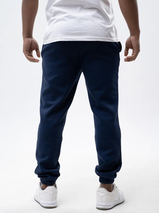 SPODNIE DRESOWE MĘSKIE BAWEŁNIANE Granatowe Jigga Wear White Crown L