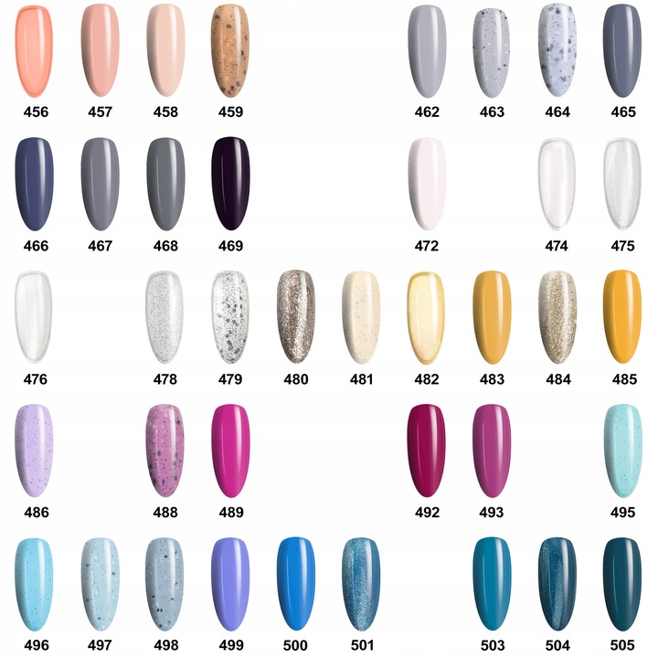 10x Lakier Hybrydowy NTN 5g Pastele Brokaty Drobinki Wybór Kolorów