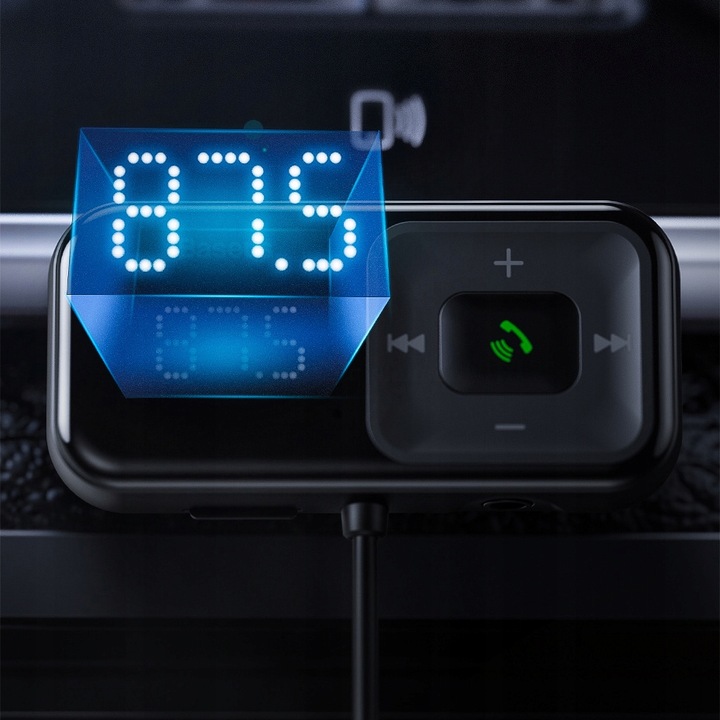 BASEUS TRANSMITER FM BLUETOOTH ŁADOWARKA SAMOCHODOWA 2x USB AUX SD