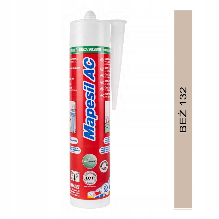 MAPEI Silikon Sanitarny Mapesil AC 132 BEŻ 310ml
