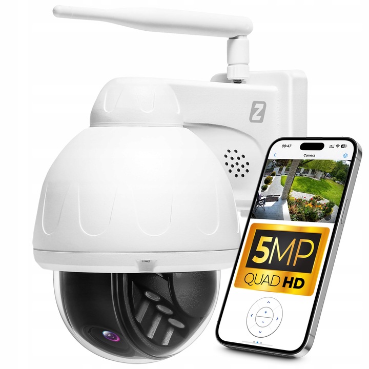 Kamera Zewnętrzna Obrotowa WiFi 5MPx 4MPx Metalowa Śledzenie IKPW540V1