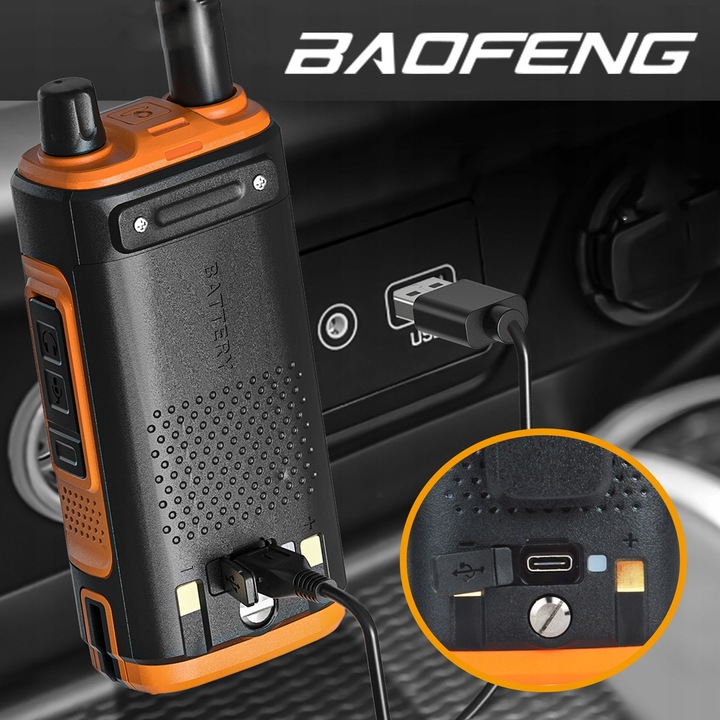 Krótkofalówka Radiotelefon Baofeng UV-17E Walkie Talkie PMR VHF UHF USB-C