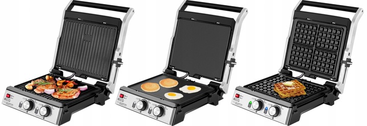 GRILL ELEKTRYCZNY ECG KG 2033 OPIEKACZ PANINI GOFRY BBQ 3w1 2000W