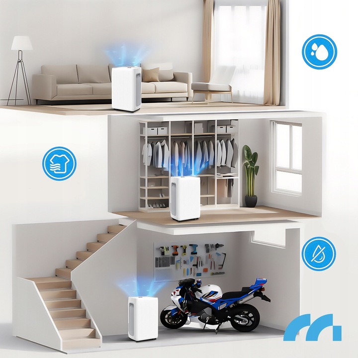 OSUSZACZ POWIETRZA 20L/24H POCHŁANIACZ WILGOCI OCZYSZCZACZ WIFI