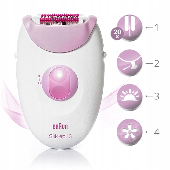 DEPILATOR BRAUN Silk-epil 3 SOFTLIFT TIPS - POWER + MASAŻ + TRYMER BIKINI
