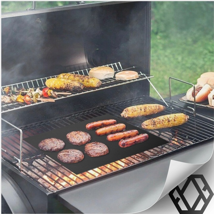 12x MATA DO GRILLA TEFLONOWA PODKŁADKA DO PIECZENIA TACKA WIELORAZOWA