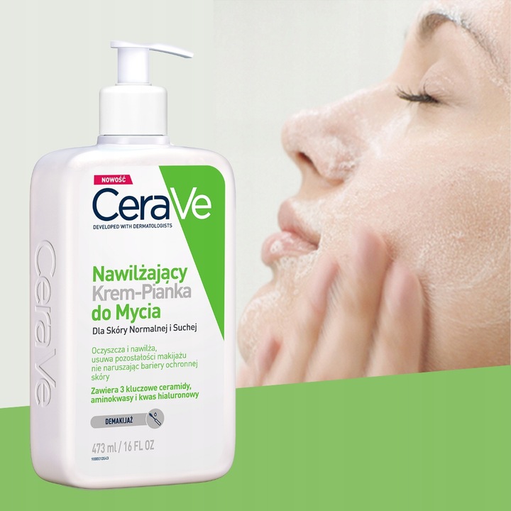 CeraVe Krem-Pianka Nawilżający do Mycia Skóry Normalnej i Suchej 473 ml