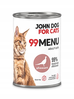 John Dog for Cats Karma mokra 99 MENU dla kota bażant 6x400 g