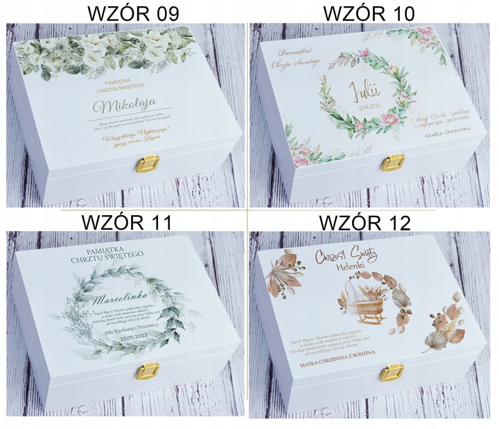 PUDEŁKO WSPOMNIEŃ PREZENT CHRZEST ROCZEK METRYCZKA