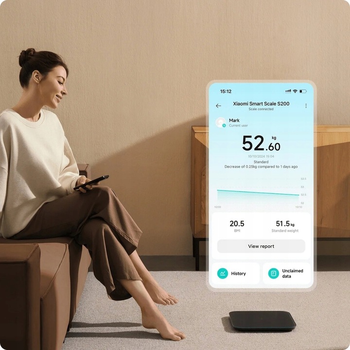 WAGA ŁAZIENKOWA XIAOMI MI SMART ELEKTRONICZNA 150KG INTELIGENTNA