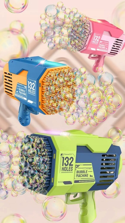 PISTOLET NA BAŃKI BAZOOKA DO BANIEK+ 2szt NAKŁADEK