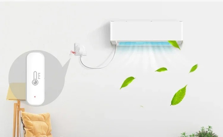 TERMOMETR HIGROMETR MONITOR HUMIDITY CZUJNIK WILGOCI TEMPERATURY TUYA WIFI