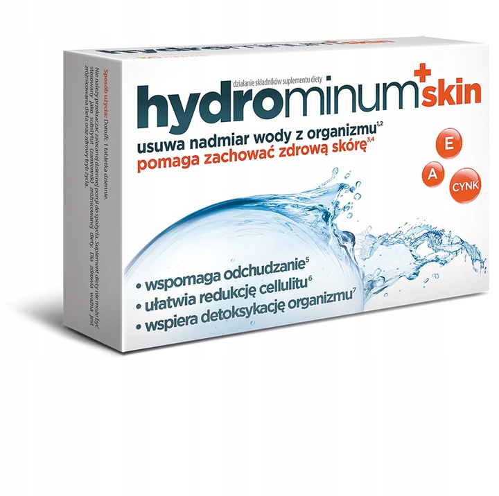 Hydrominum+Skin 30 tabl USUWANIE WODY cellulit