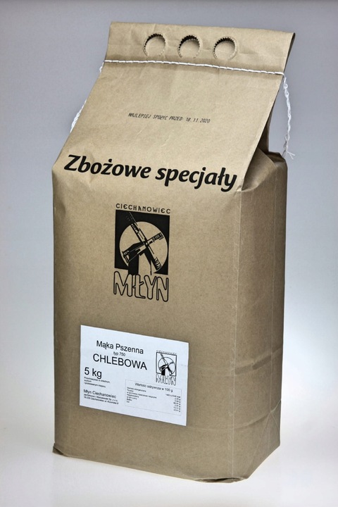 Mąka pszenna chlebowa typ 750 5kg - Młyn Ciechanowiec