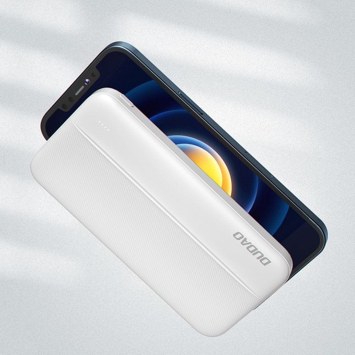 POWERBANK 10000 mAh POWER BANK 2x USB-A 5V/2A BIAŁY PORTY USB C MICRO USB