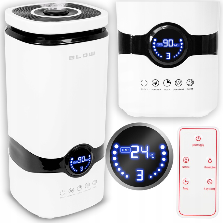 NAWILŻACZ POWIETRZA DYFUZOR ZAPACHOWY HIGROMETR TIMER PILOT TERMOMETR