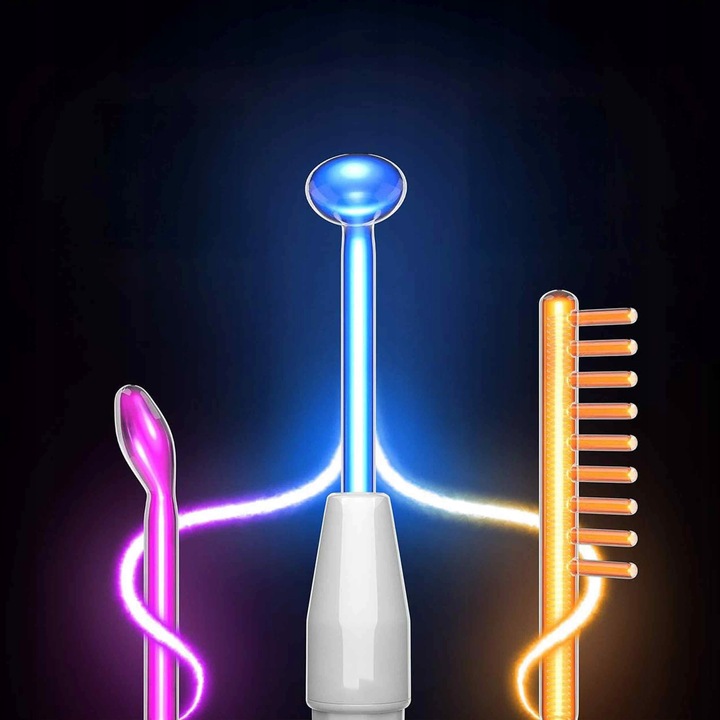 DARSONVAL DERMA WAND 4 PELOTY PIELĘGNACJA ELEKTRODY DO TWARZY WŁOSÓW