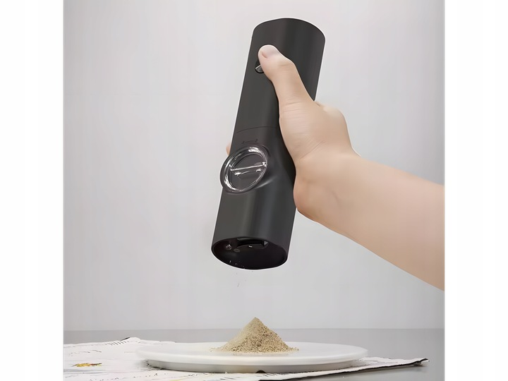 Zestaw 2 Młynków Elektrycznych do przypraw z podstawką Młynek do