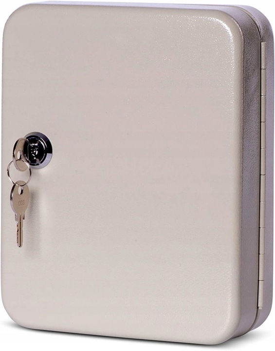 SKRZYNKA SZAFKA NA KLUCZE 20SZT ZAWIESZKAMI BIAŁA