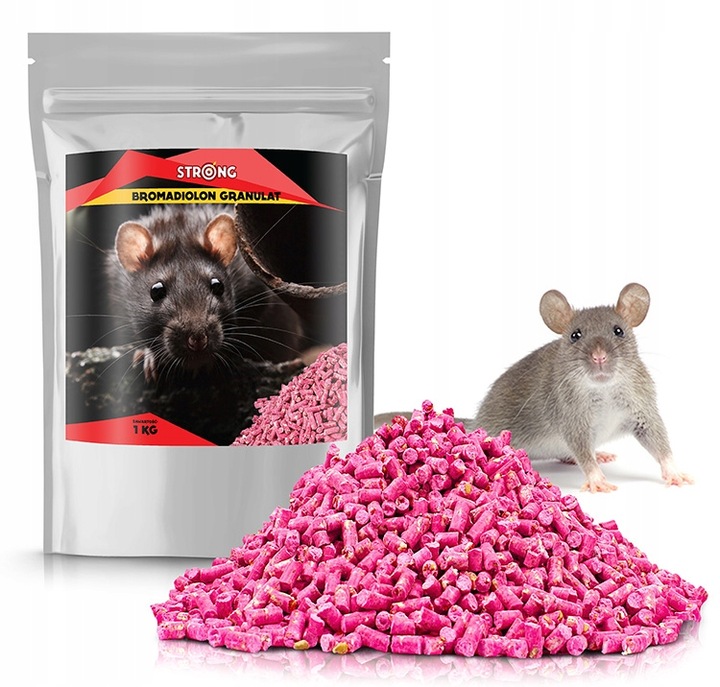 ULTRAMOCNA TRUTKA GRANULAT NA MYSZY I SZCZURY BROMADIOLON STRONG 1KG