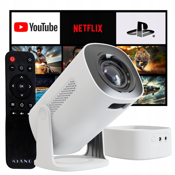 Bezprzewodowy Rzutnik KVTS01 projektor miracast 4k bateria w zestawie Etui