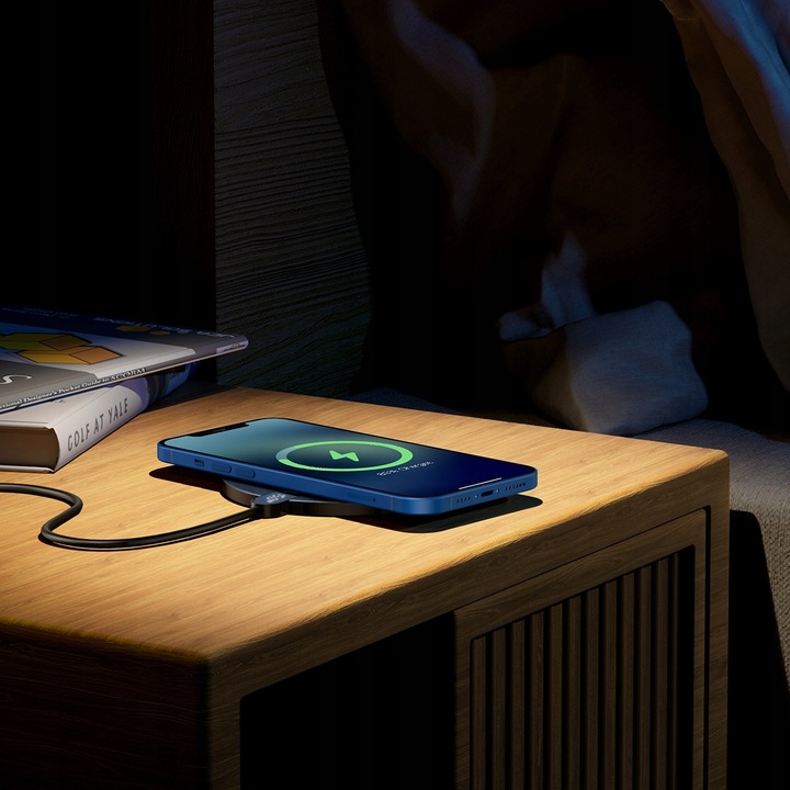 ŁADOWARKA BEZPRZEWODOWA BASEUS INDUKCYJNA QI 15W KABEL 1,5m WTYCZKA USB C