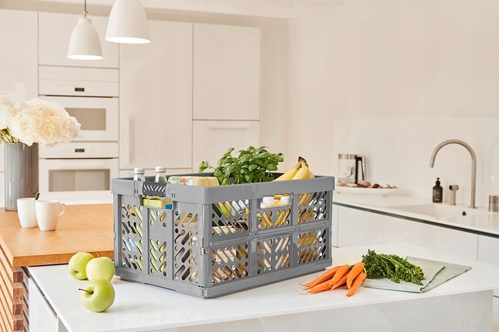 Składany kosz Keeeper BEN 45l z Soft Touch uchwytami grafit udźwig do