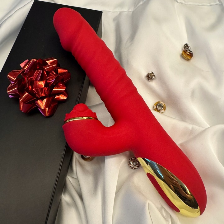 Wibrator Damski Duży Obrotowo Posuwisty Masażer 10 Trybów Wibracji 3w1