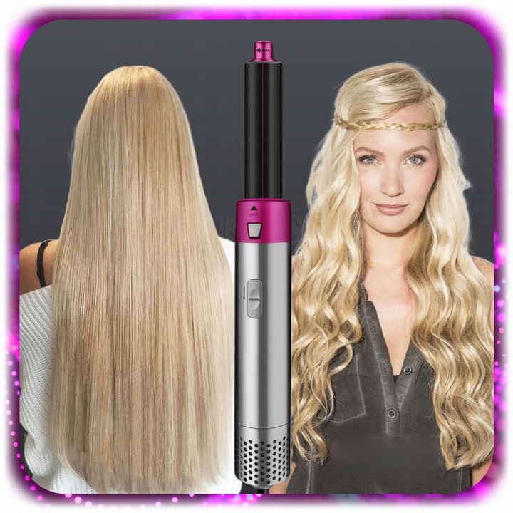 Lokówko-suszarka 5w1 Wielofunkcyjna JONIZACJA SZCZOTKA LOKI REGULACJA 1000W