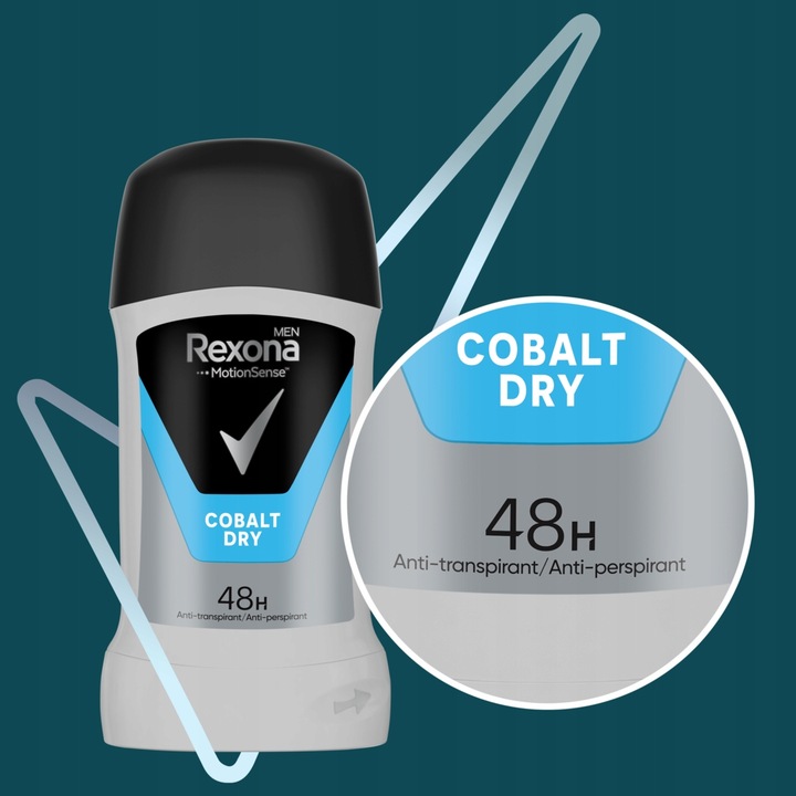 6 x Rexona MotionSense Antyperspirant w sztyfcie Cobalt Dry 50 ml