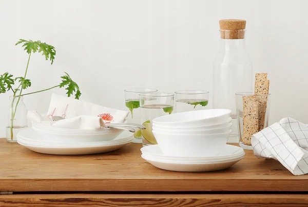 IKEA OFTAST ZESTAW TALERZY I MISEK ZASTAWA 32 SZT