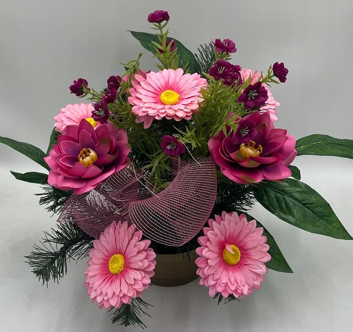 stroik na cmentarz GRÓB kompozycja WIĄZANKA pomnik