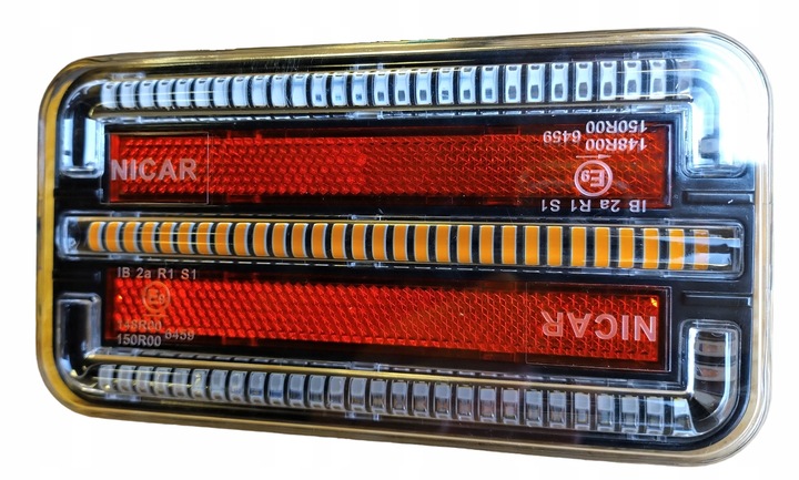 LAMPY LED TYLNE LEDOWE PARA KOMPLET 12-24V DO PRZYCZEP NACZEP 3 FUNKCJE