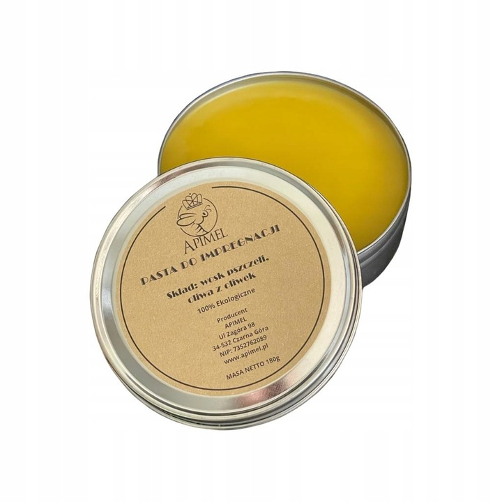 Pasta z wosku pszczelego do impregnacji drewna butów skóry 180g