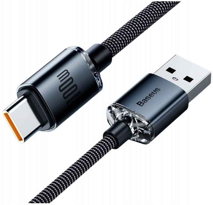 WZMACNIANY KABEL PRZEWÓD BASEUS USB USB-C 100W 6A 2M SZYBKIE ŁADOWANIE