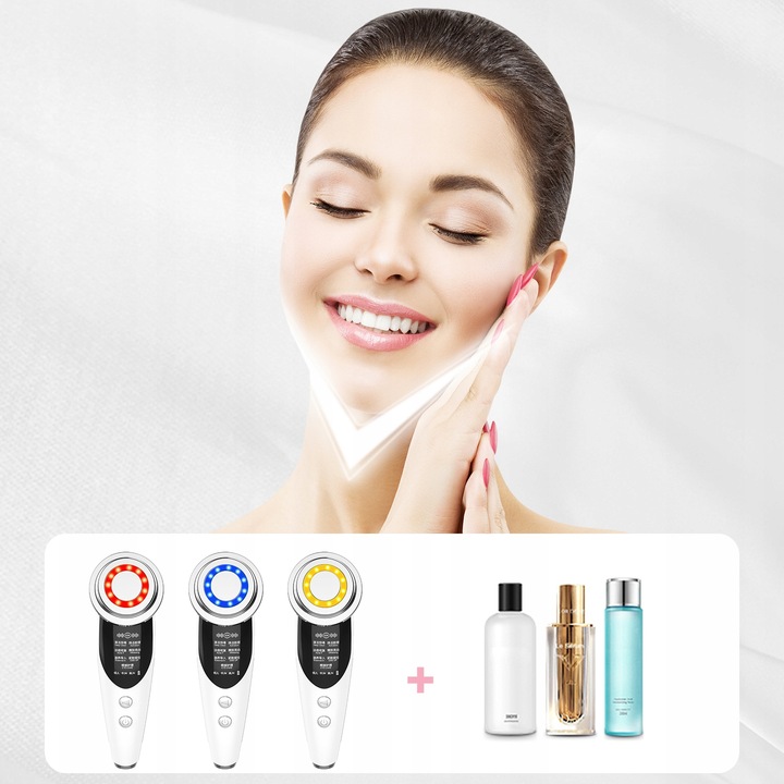 FOONNUN BEZIGŁOWA MASAŻER EMS TWARZY LIFTING 7w1 URZĄDZENIE DO MASAŻU