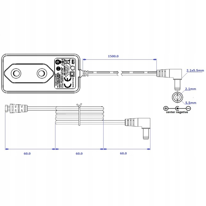 Zasilacz Do Starszych Keyboardów Casio 9V 1A 9W Organ Keyboardu