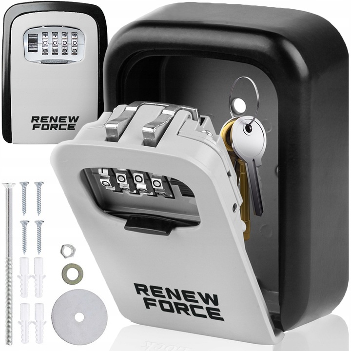 Metalowy Sejf na Klucze Zewnętrzny Skrzynka Szafka Kasetka na Szyfr Kod