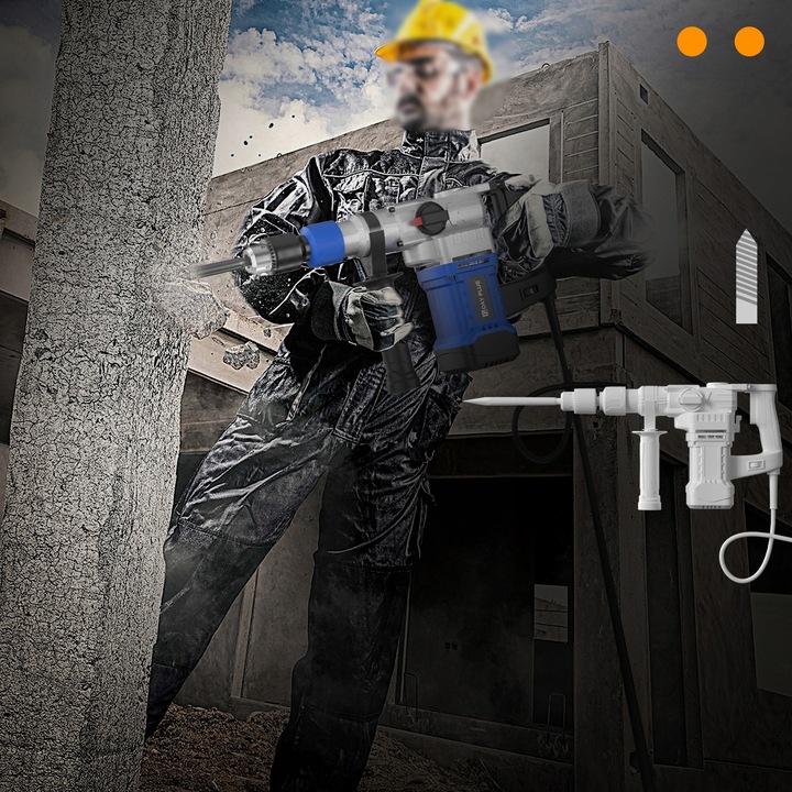 Wiertarka udarowa z kontrolą wibracji, sprzęgło bezpieczeństwa Młot